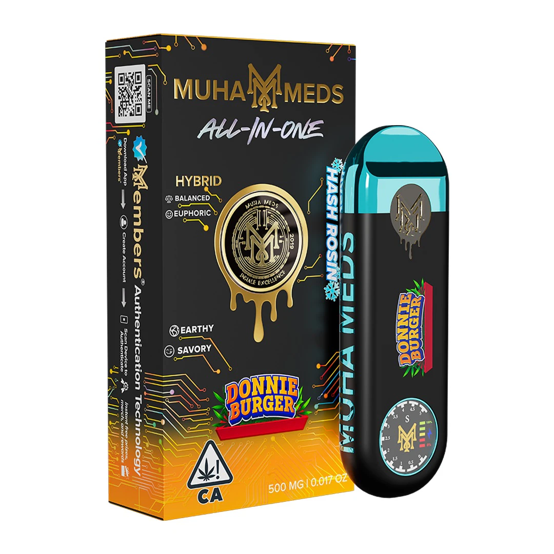 Muha meds - DONNIE BURGER HASH ROSIN AIO | .5G | HYBRID Main Image