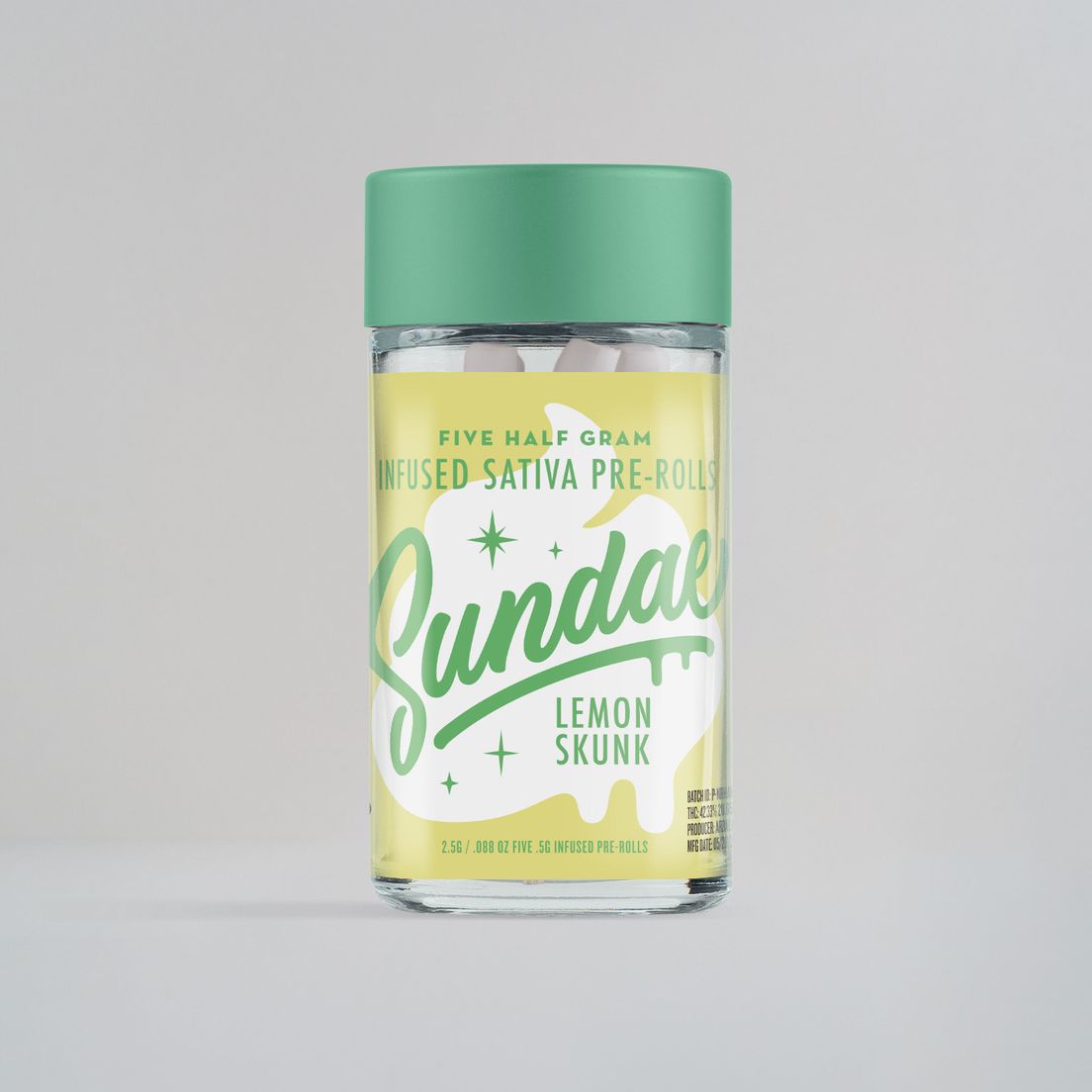 LEMON SKUNK INFUSED PREROLL | 5PK | 2.5G | SATIVA