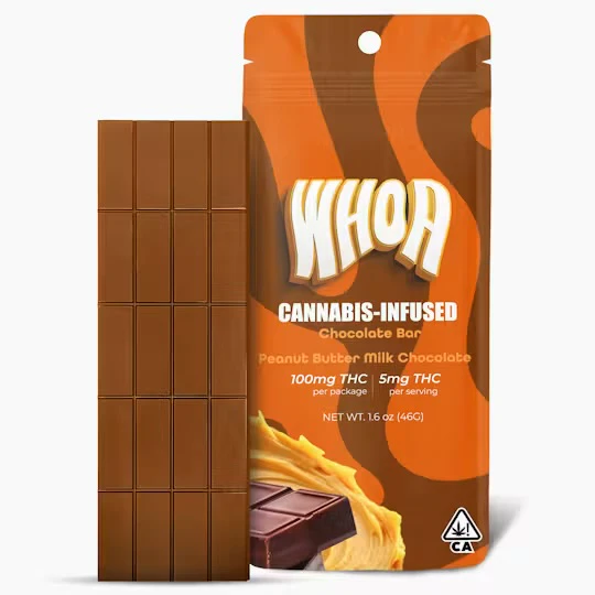 Whoa - PEANUT BUTTER MILK CHOCOLATE BAR | 100MG Main Image