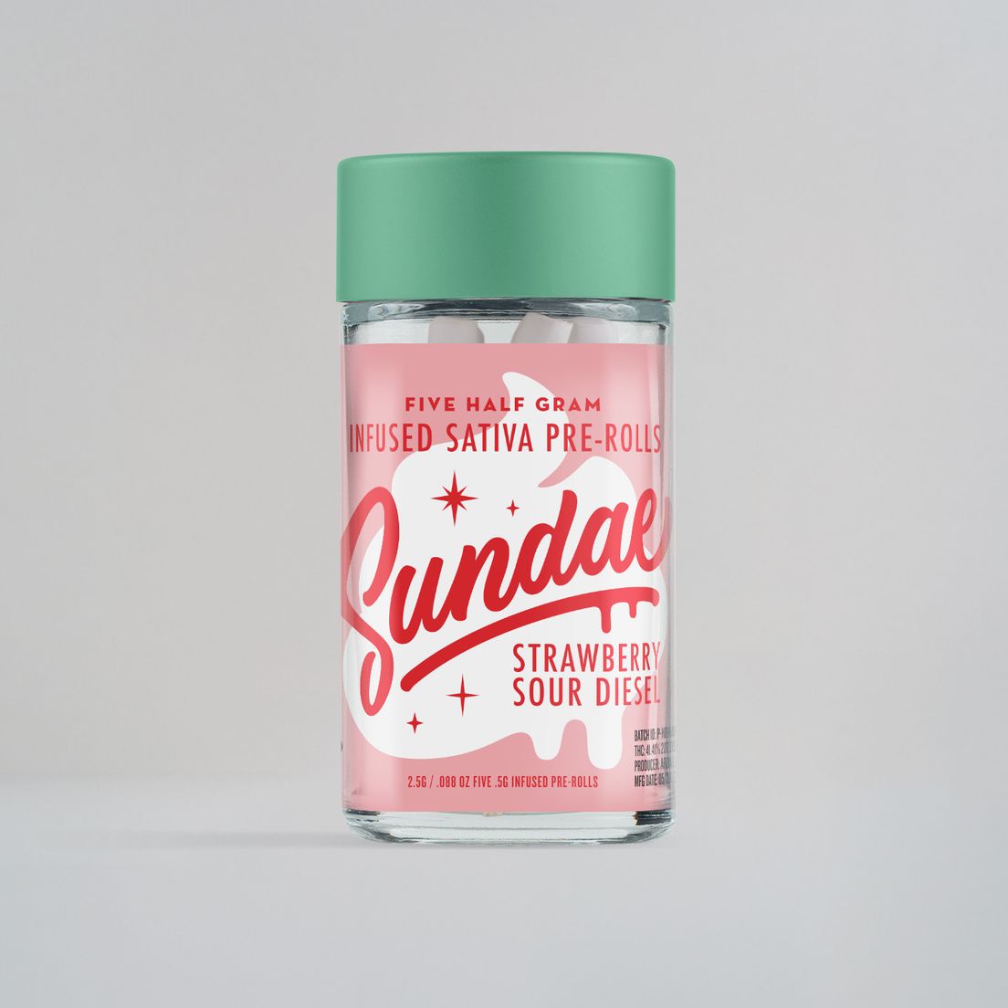 STRAWBERRY SOUR DIESEL INFUSED PREROLL 5PK | 2.5G | SATIVA