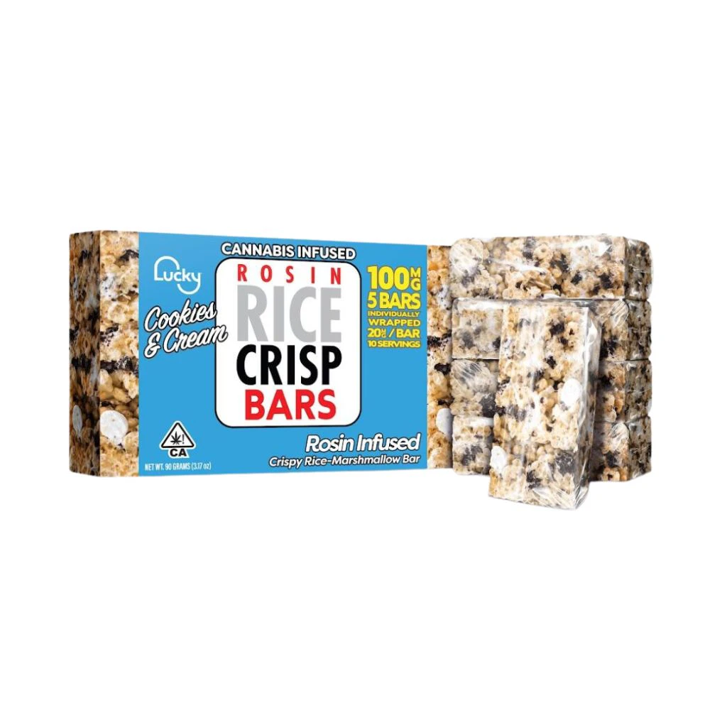 Lucky - COOKIES & CREAM CRISPY RICE ROSIN BARS | 5PK | 100MG Main Image
