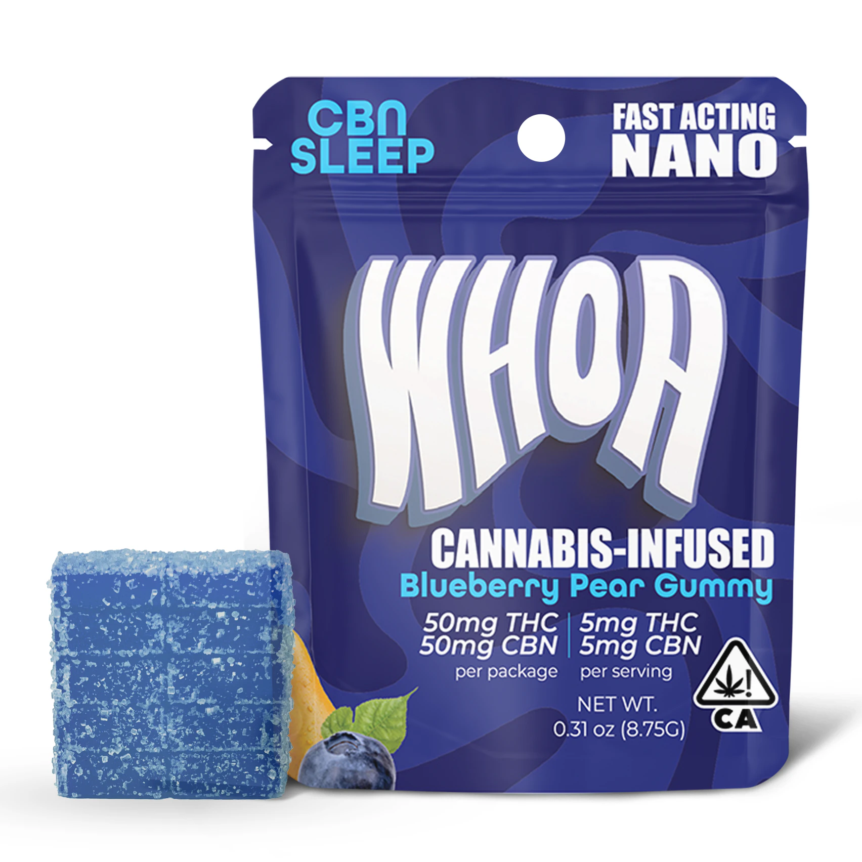 Whoa - BLUEBERRY PEAR CBN 1:1 GUMMY | 100MG Main Image