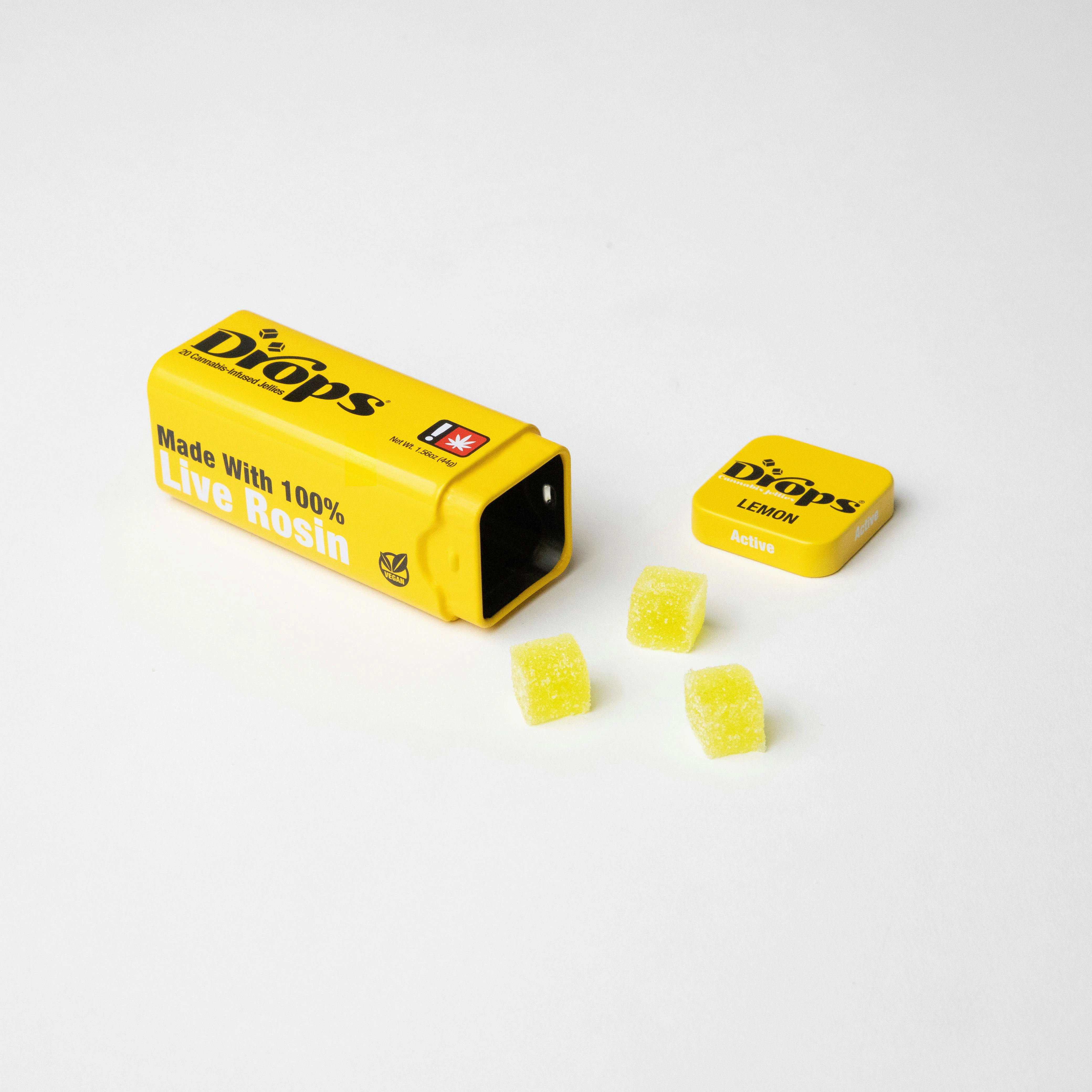 Drops candies - LEMON LIVE ROSIN DROPS | 20PK | 100MG Main Image