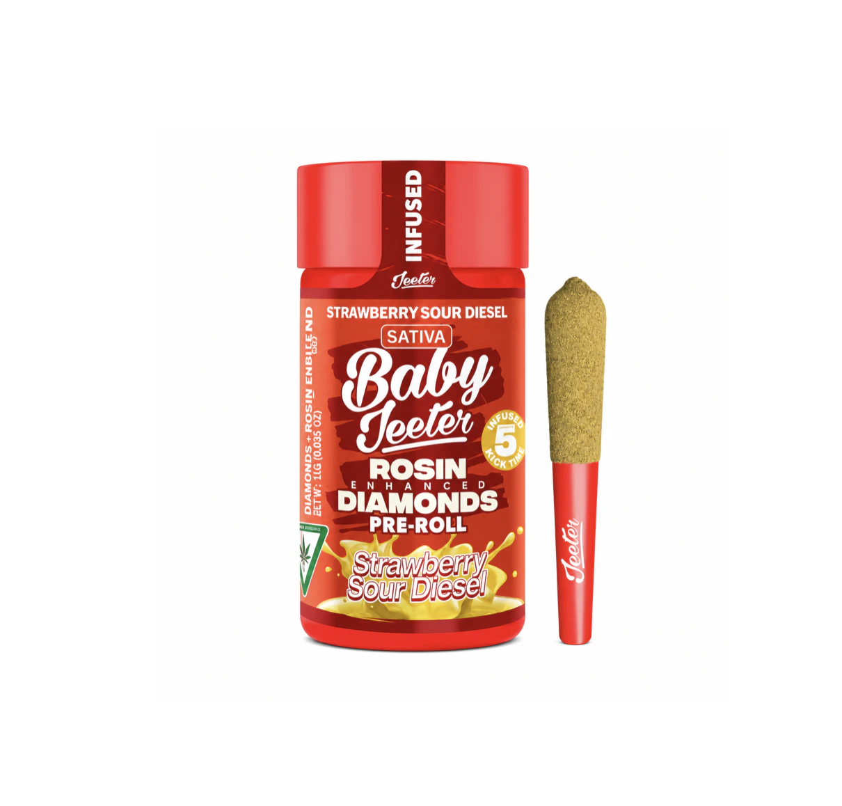 Jeeter - BABY JEETER | STRAWBERRY SOUR DIESEL 5PK | INF PR | 2.5G | SATIVA Main Image