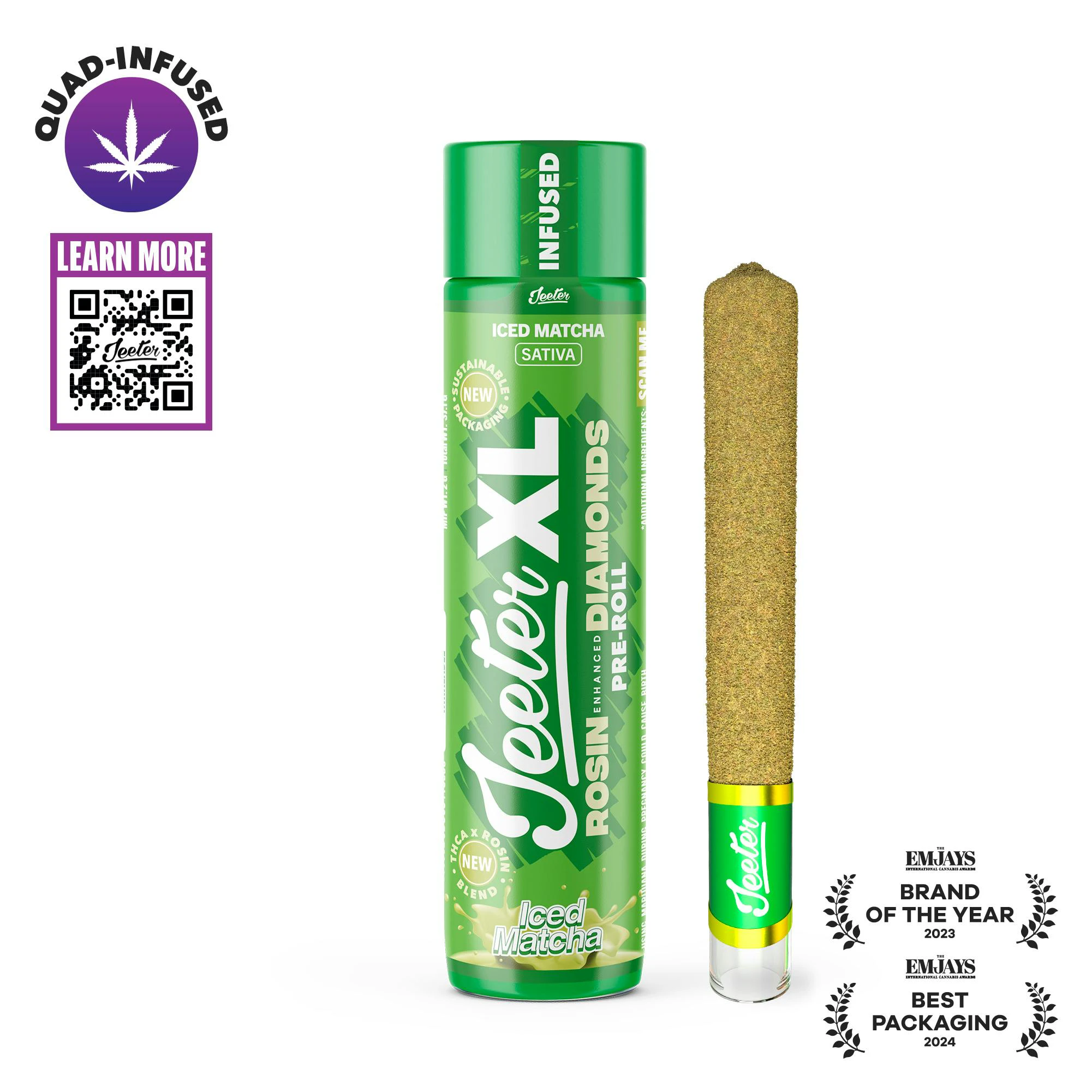 Jeeter - ICED MATCHA XL INF PREROLL | 2G | SATIVA Main Image