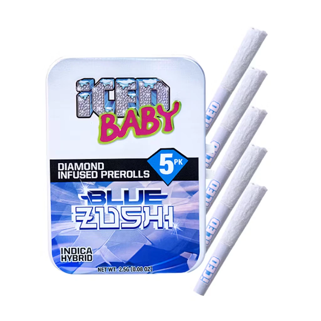 Iced - BLUE ZUSHI INF PREROLLS | 5PK | 2.5G HYBRID Main Image
