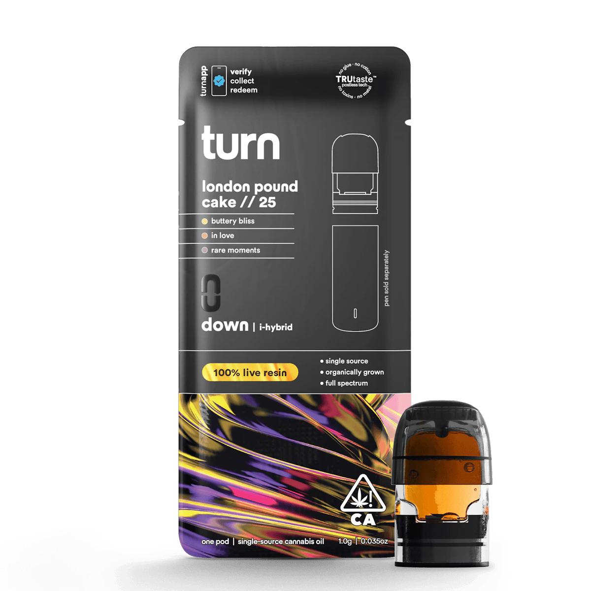 Turn - LIVE RESIN | LONDON POUND CAKE POD | 1G | HYBRID Main Image