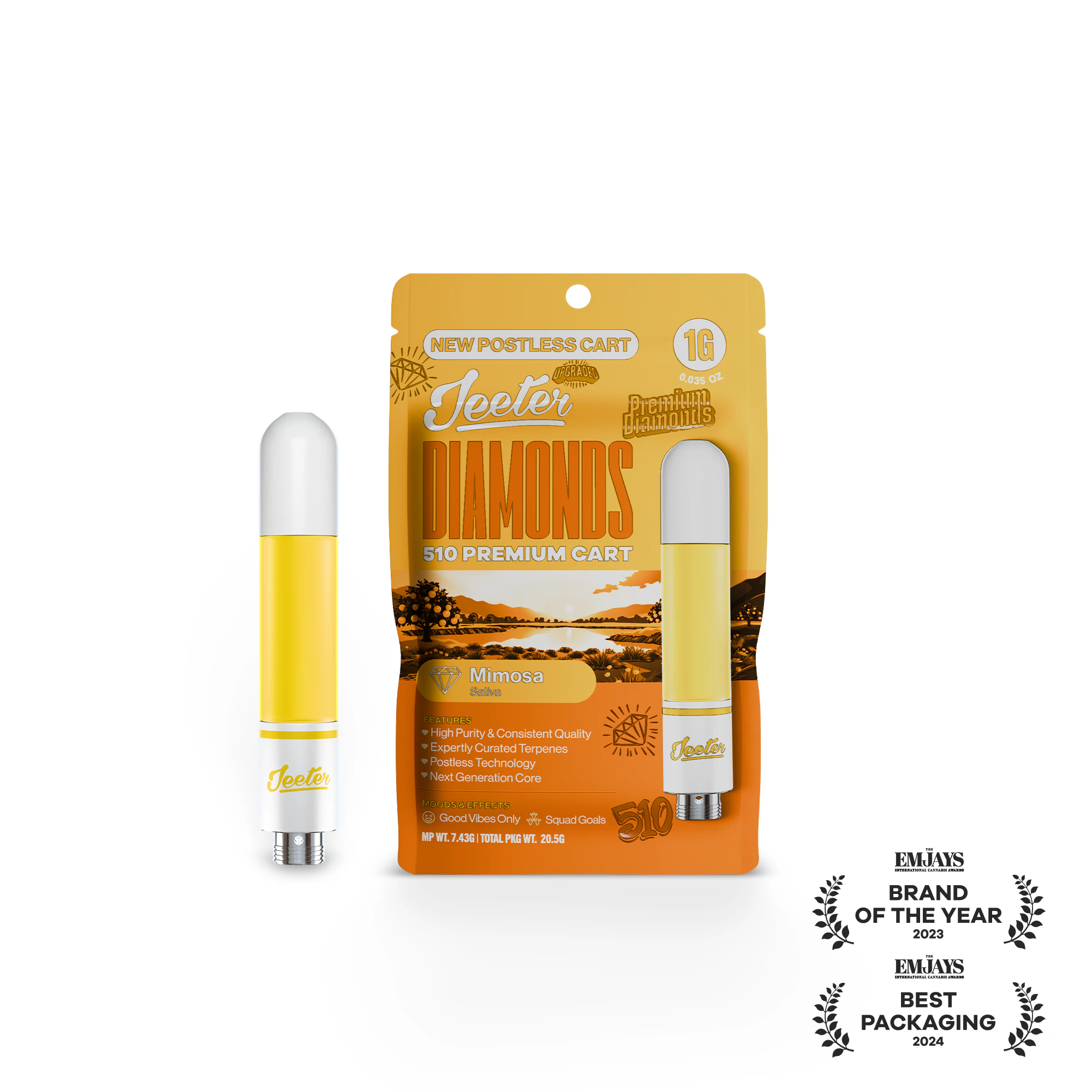 Jeeter - MIMOSA LIQUID DIAMOND CART | 1G SATIVA Main Image