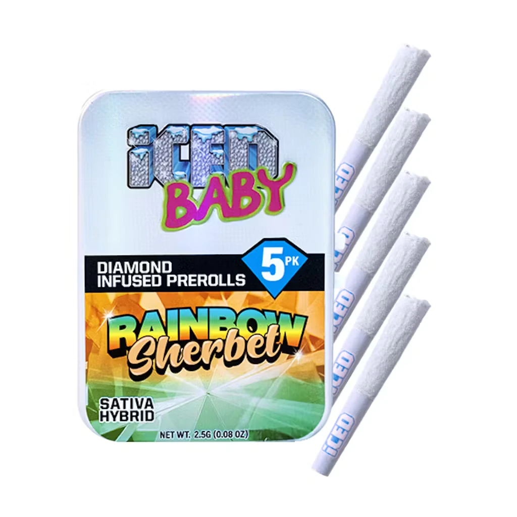 Iced - ICED | RAINBOW SHERBERT INF 5PK PREROLLS | 2.5G INDICA Main Image
