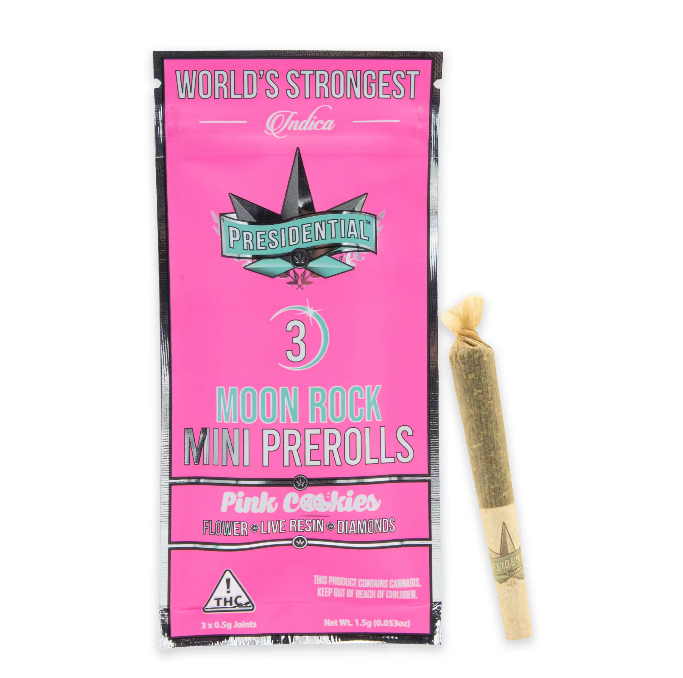 Presidential - PINK COOKIES MOON ROCK MINI PREROLL | 3PK | INDICA Main Image