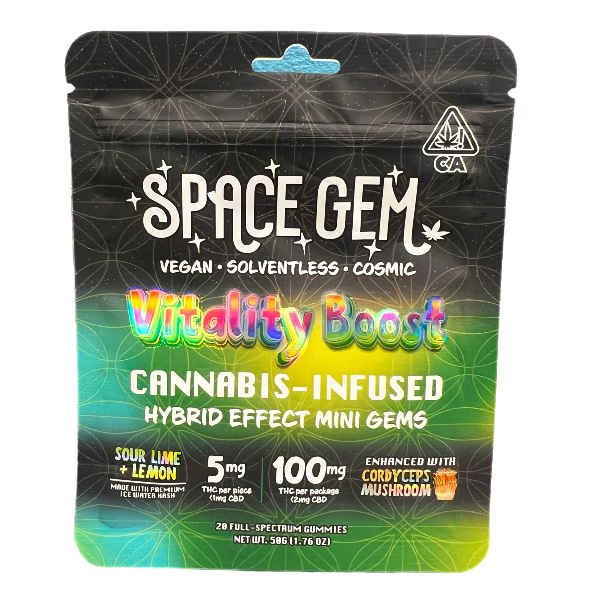 Space gem - VITALITY BOOST MINI GEMS GUMMIES | 20PK | 100MG HYBRID Main Image