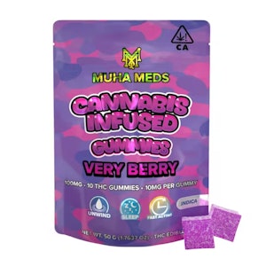Muha meds - VERY BERRY | 10 PK | 100MG | INDICA