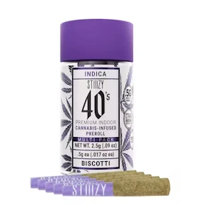 Stiiizy - 40S | BISCOTTI 5PK MINI PREROLL | 2.5G Main Image