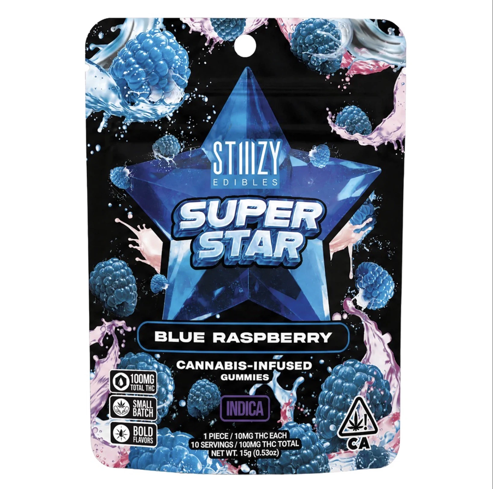 Stiiizy - SUPER STAR | BLUE RASPBERRY GUMMY | 100MG Main Image
