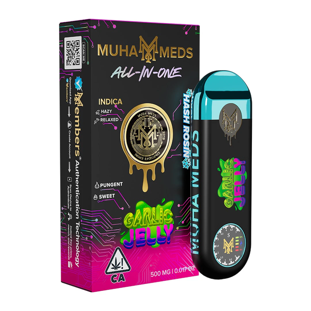 Muha meds - GARLIC JELLY HASH ROSIN AIO | .5G | INDICA Main Image