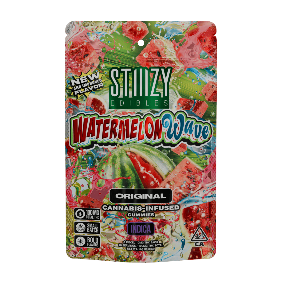 WATERMELON WAVE GUMMIES 10PK | 100MG | INDICA