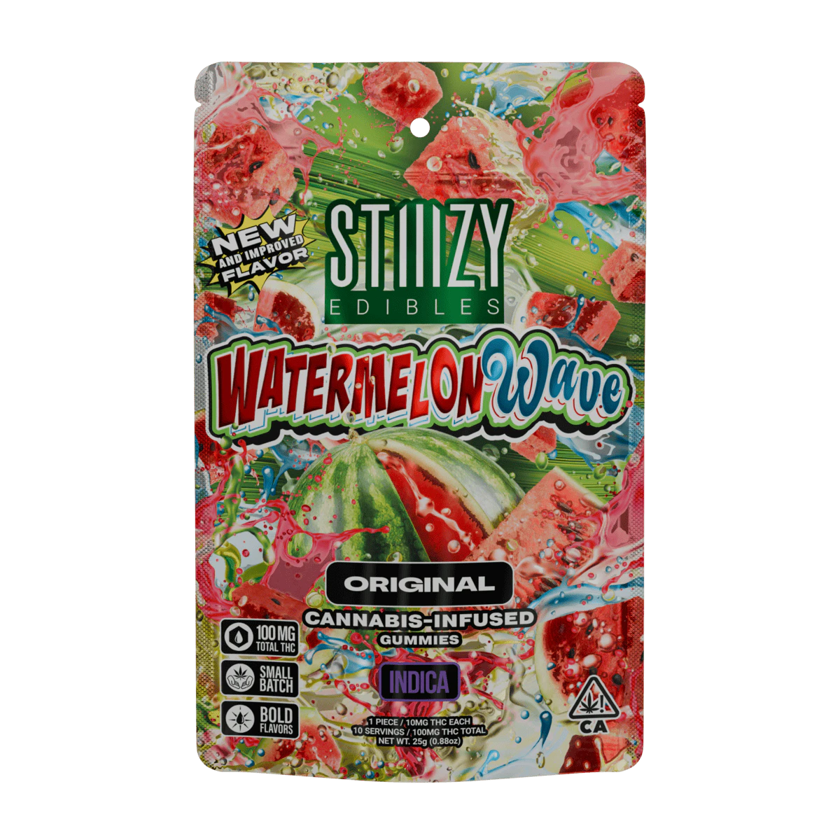 Stiiizy - WATERMELON WAVE GUMMIES 10PK | 100MG | INDICA Main Image