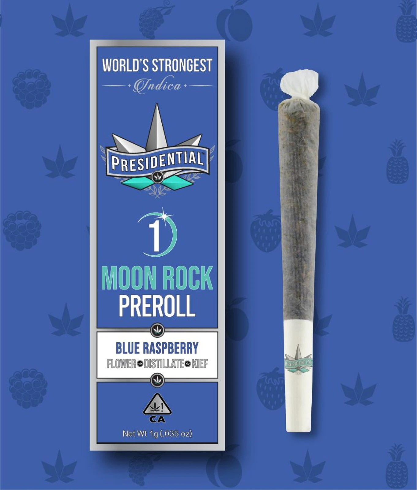 Presidential - BLUE RASPBERRY MOONROCK PREROLL | 1G Main Image
