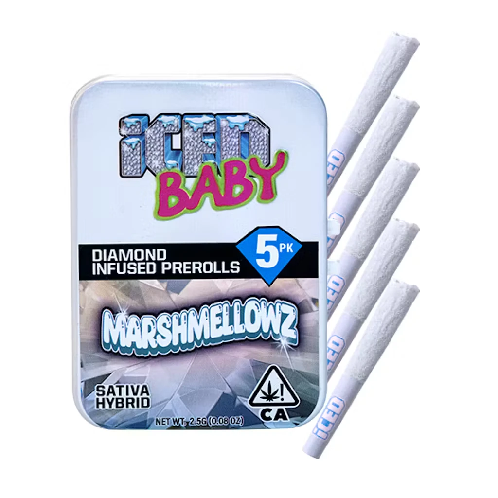 Iced - MARSHMELLOWZ INF 5PK PREROLLS | 2.5G SATIVA Main Image
