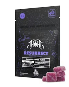 Heavy hitters - RESURRECT RECOVERY | POMEGRANATE KUSH | 100MG THC/ 100MG CBG | GUMMIES | 5PK