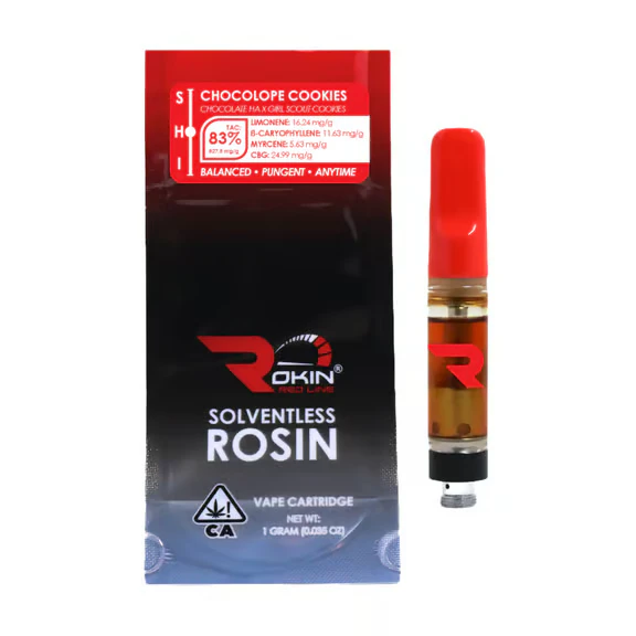 Rokin cannabis - CHOCOLOPE COOKIES CARTRIDGE | REDLINE ROSIN | 1G Main Image