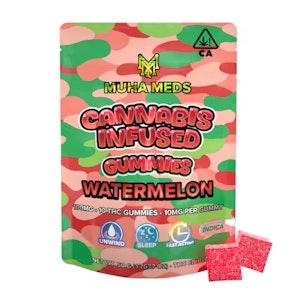 Muha meds - WATERMELON GUMMIES | 10 PK | 100MG | INDICA