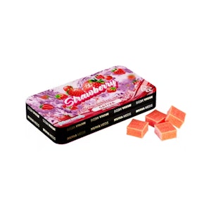 Muha meds - STRAWBERRY TIN GUMMIES |  HASH ROSIN | 100MG | SATIVA