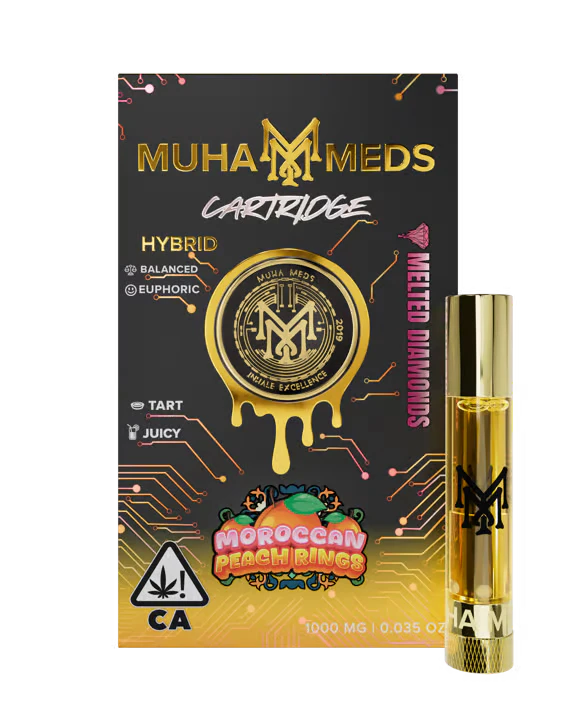 Muha meds - MOROCCAN PEACH RINGS CART | MELTED DIAMONDS | 1G Main Image
