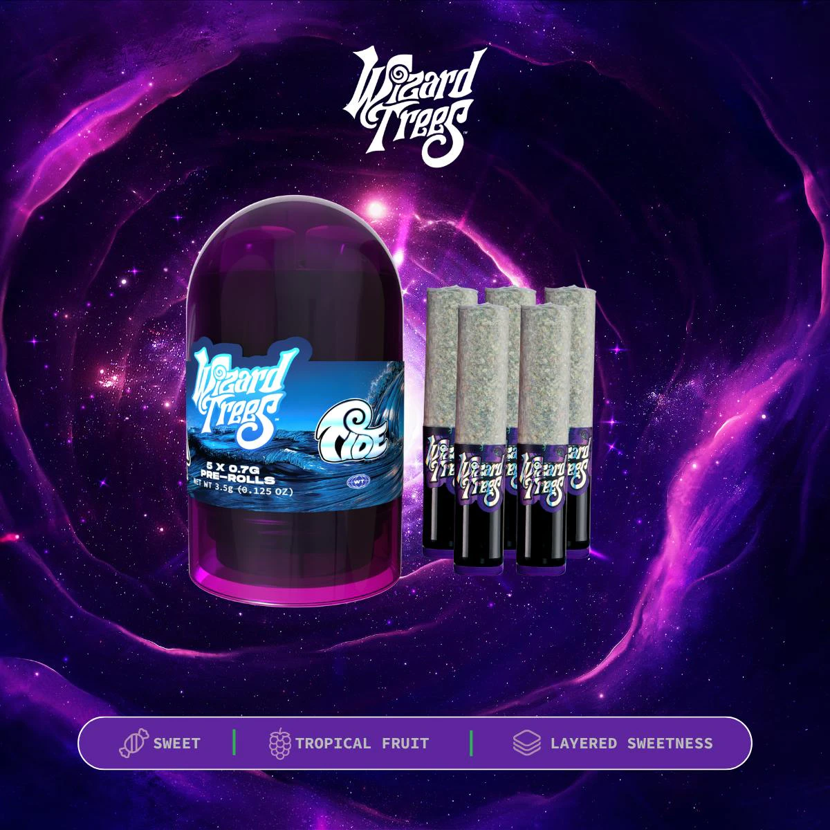 Wizard trees - TIDE 5PK PRE-ROLLS | 3.5G Main Image