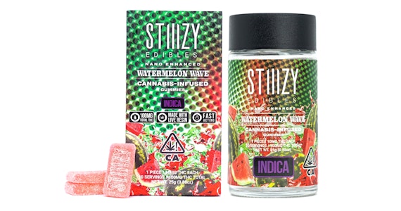 Stiiizy - PROMO | WATERMELON WAVE | NANO GUMMIES | 100MG | INDICA