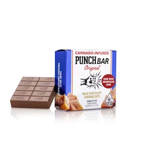 Punch - MILK CHOCOLATE CARAMEL BITS PUNCH BAR | SOLVENTLESS | 100MG