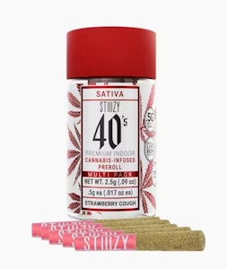 Stiiizy - 40S STRAWBERRY COUGH | MINI PRE ROLLS | 5PK | SATIVA