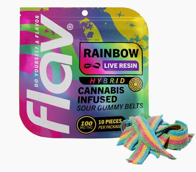 Vidal Fizzy Rainbow Belts Individual – Pinkiessweeties