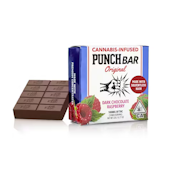 [PUNCH] EDIBLE - 100MG - SOLVENTLESS RASPBERRY DARK CHOCOLATE BAR (H)