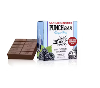 Punch edibles & extracts - BLACKBERRY DARK CHOCOLATE SUGAR-FREE | SOLVENTLESS PUNCHBAR 100MG