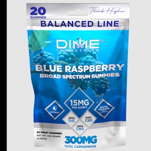 Dime industries - BLUE RASPBERRY CBG GUMMIES 1:1:1