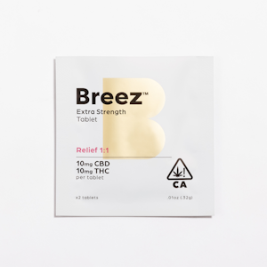 Breez - 1:1 CBD:THC SINGLE TABLET 10MG THC 10MG CBD