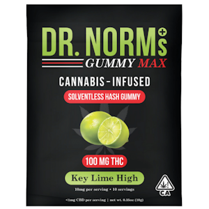 Dr. norms - KEY LIME HIGH 100MG HASH INFUSED GUMMY