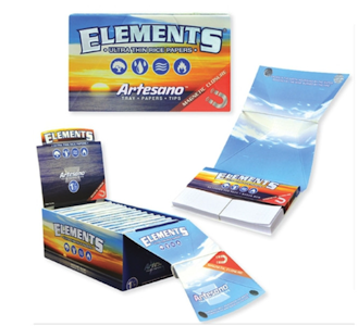 Elements - ELEMENTS ARTESANO 1 1⁄4" SIZE ROLLING PAPERS WITH TIPS