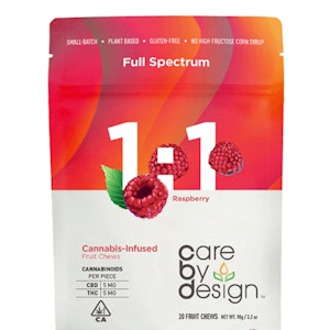 Care by design - 1:1 FULL SPECTRUM RASPBERRY CHEWS