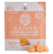 KANHA - EDIBLE - GUMMY - HYBRID - PEACH - 4:1 CBD:THC - 100MG