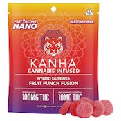 KANHA NANO - EDIBLE - GUMMY - HYBRID - FRUIT PUNCH FUSION - 100MG