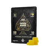 HEAVY HITTERS - EDIBLE - LIVE ROSIN INFUSED - HYBRID - PAPAYA MANGO - 100MG