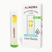 ALMORA FARM - AIO - SOLVENTLESS LIVE ROSIN - HYBRID - BUBBA BURST - 1G
