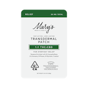 MARYS - TRANSDERMAL PATCH - RELIEF -  THC/CBD 1:1 - 20 MG