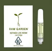 RAW GARDEN - CARTRIDGE - LIVE RESIN - INDICA - GELATO KUSH - 1G