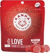 KANHA NANO - EDIBLE - GUMMY - HYBRID - LOVE - 2:1:1 THC:THCV:CBG - RASPBERRY ROSE - 100MG