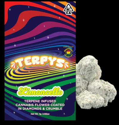 Terpy's - TERPY'S - INFUSED FLOWER - DIAMONDS AND CRUMBLE - SATIVA - LIMONCELLO - 3.5G Main Image