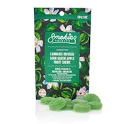 SMOKIEZ - FRUIT CHEWS - 1:1 SOUR GREEN APPLE - CBG:THC - 100:100MG