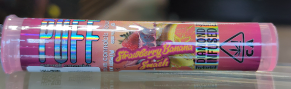 PUFF - INFUSED PREROLL - DIAMONDS - HYBRID - STRAWBERRY BANANA SMASH - 1G